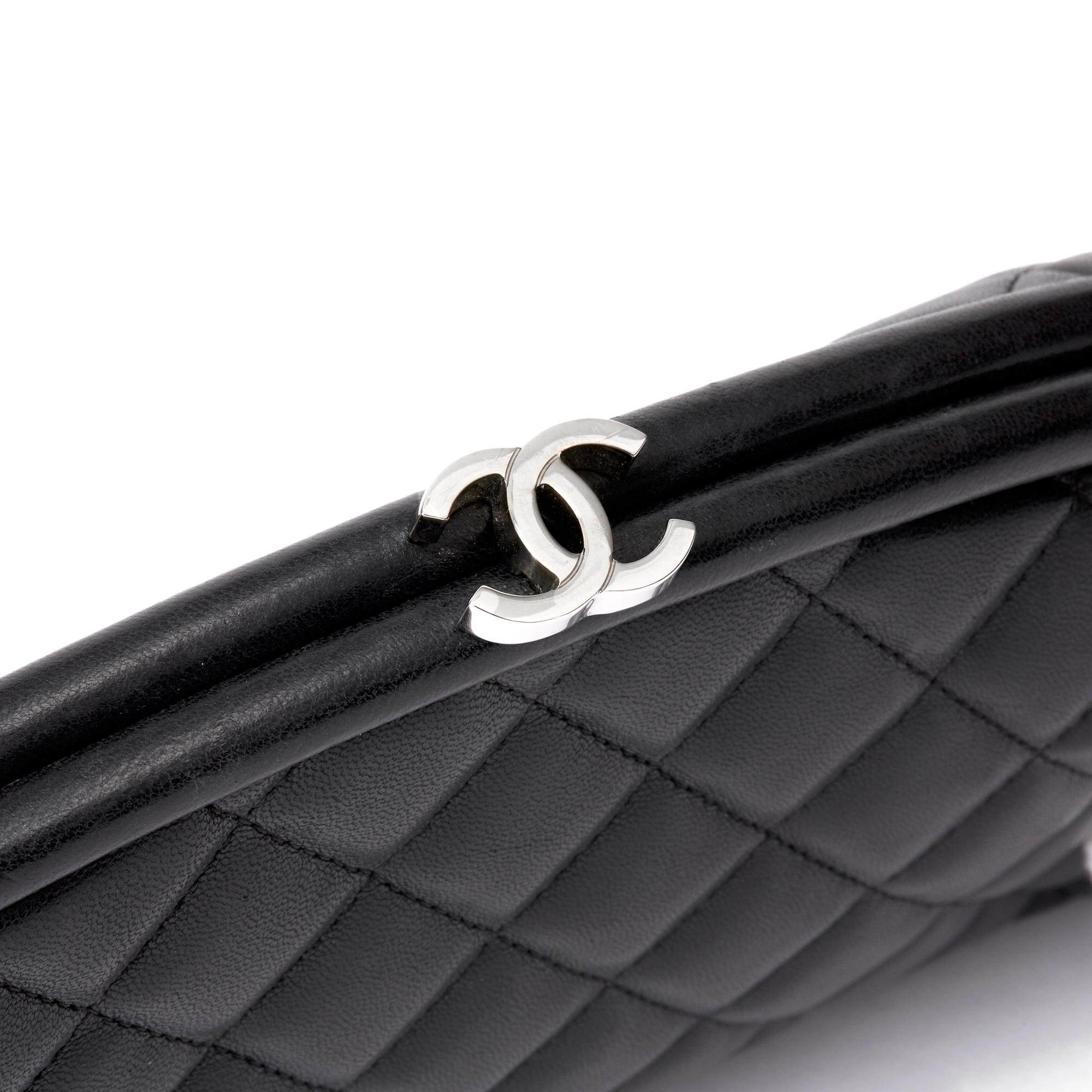 2011 Chanel Black Quilted Lambskin Timeless Clutch 2