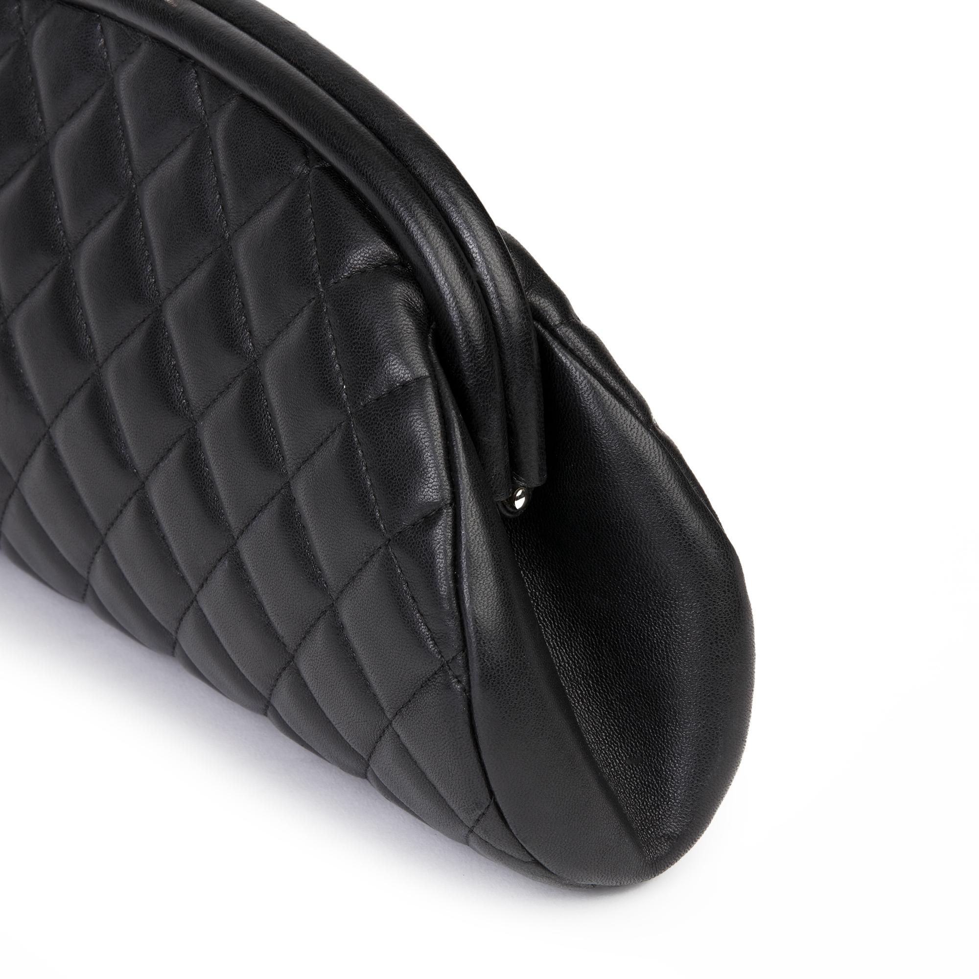 2011 Chanel Black Quilted Lambskin Timeless Clutch 3