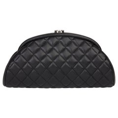 2011 Chanel Black Quilted Lambskin Timeless Clutch
