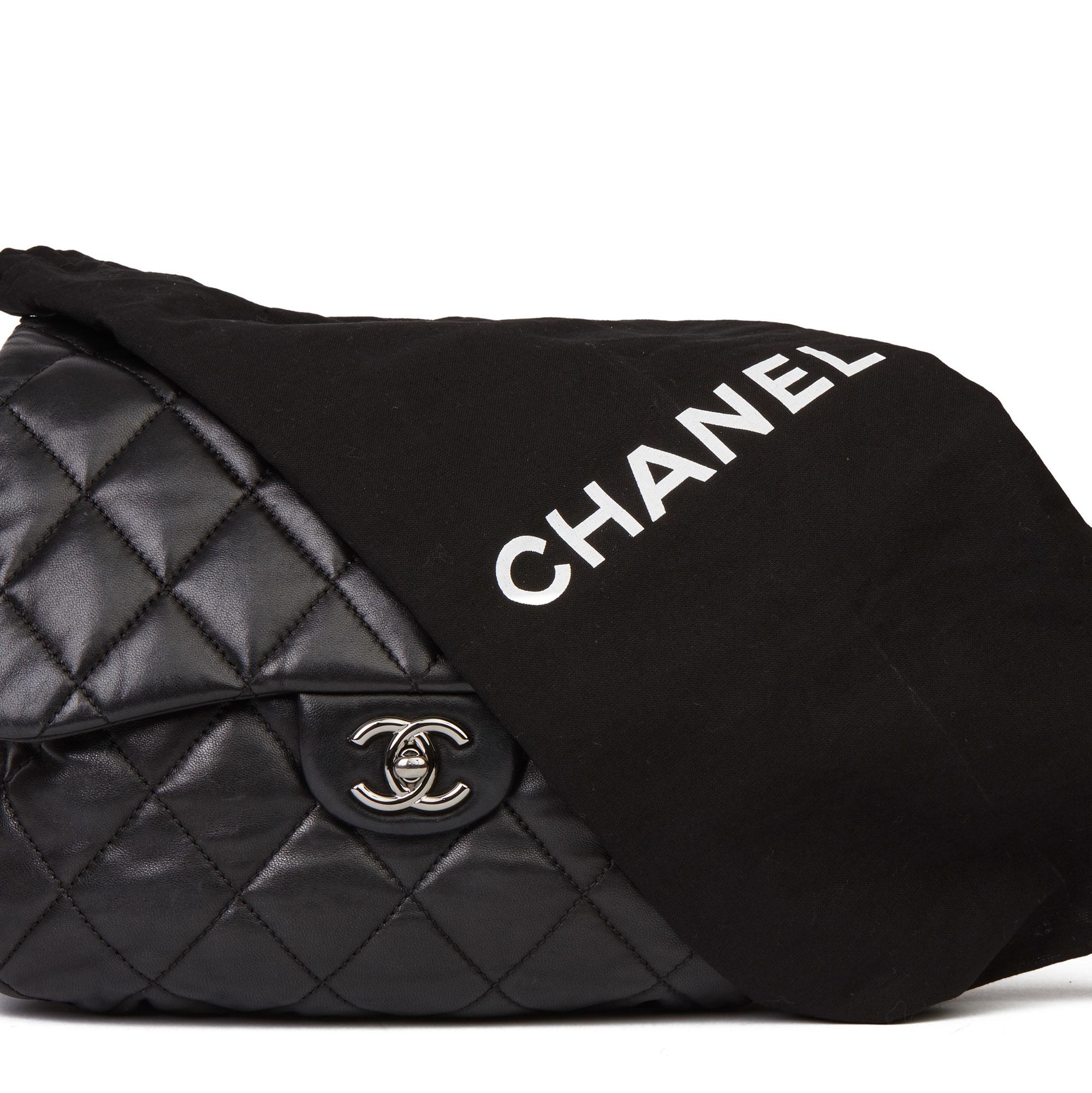 2011 Chanel Black Quilted Lambskin Triple Compartment Classic Single Flap Bag 4