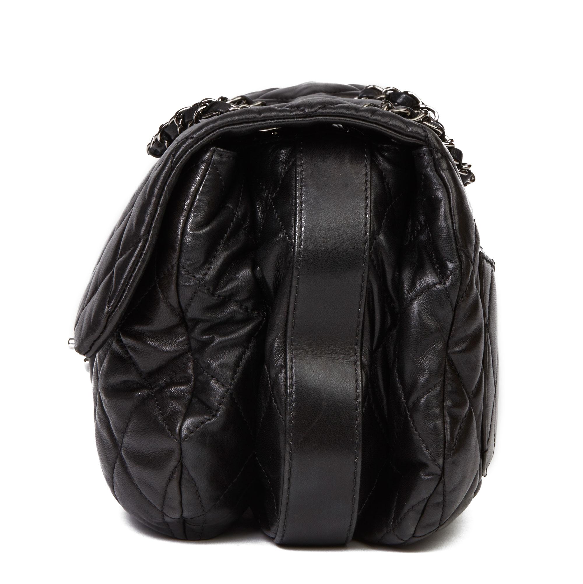 2011 Chanel Black Quilted Lambskin Triple Compartment Classic Single Flap Bag In Excellent Condition In Bishop's Stortford, Hertfordshire