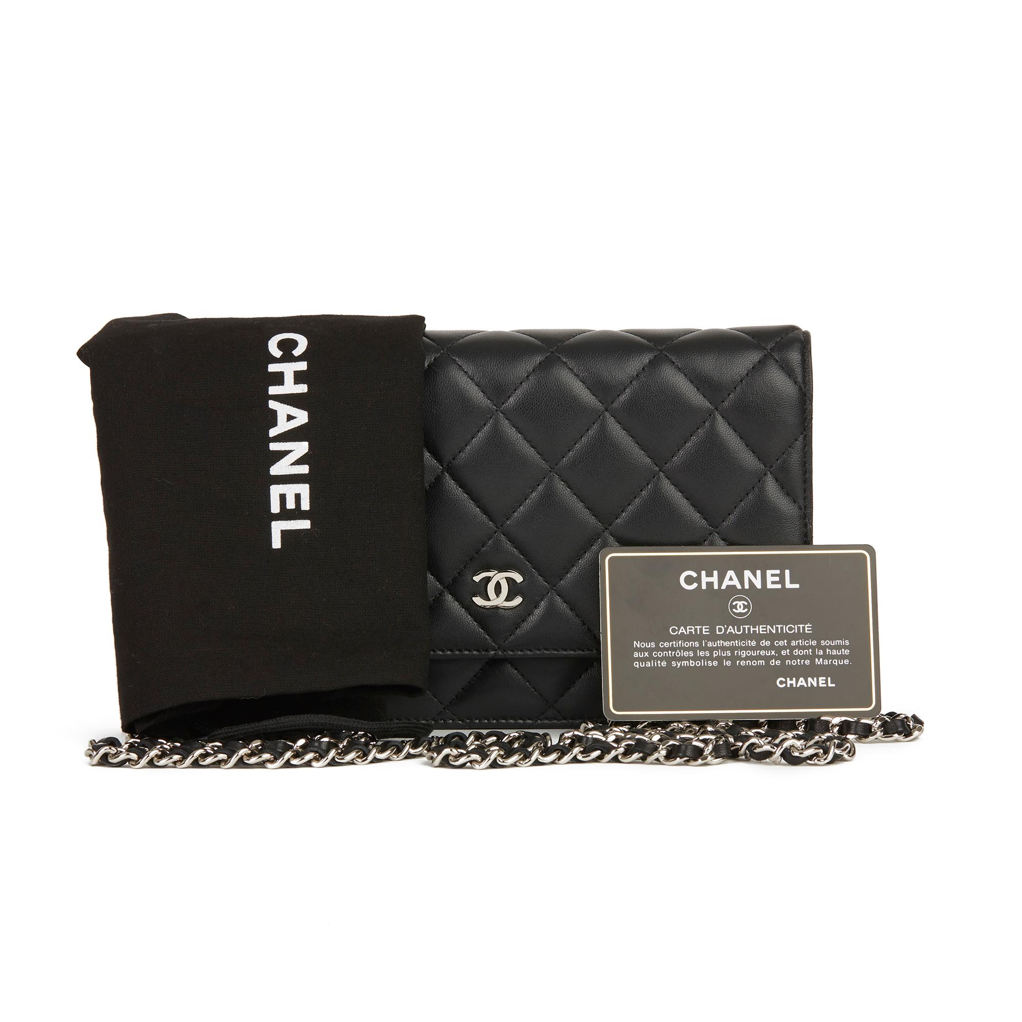 2011 Chanel Black Quilted Lambskin Wallet-on-Chain WOC 8
