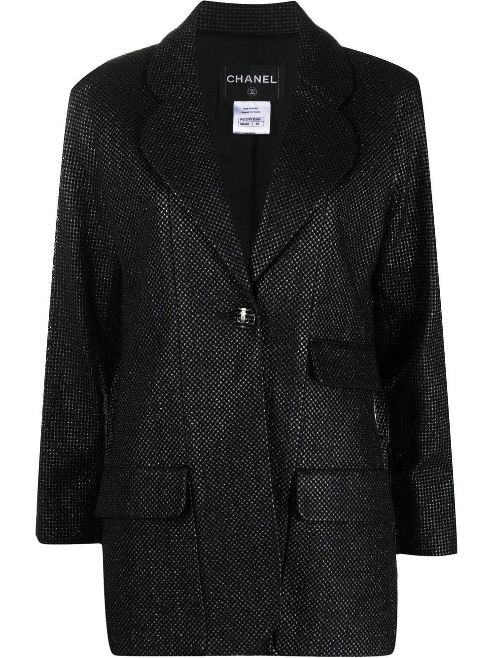 2011 Chanel Black Saint Tropez Lurex Blazer For Sale 4