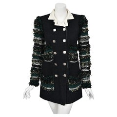 2011 Chanel by Karl Lagerfeld Runway Campaign Beaded Wool Double-Breasted Jacket