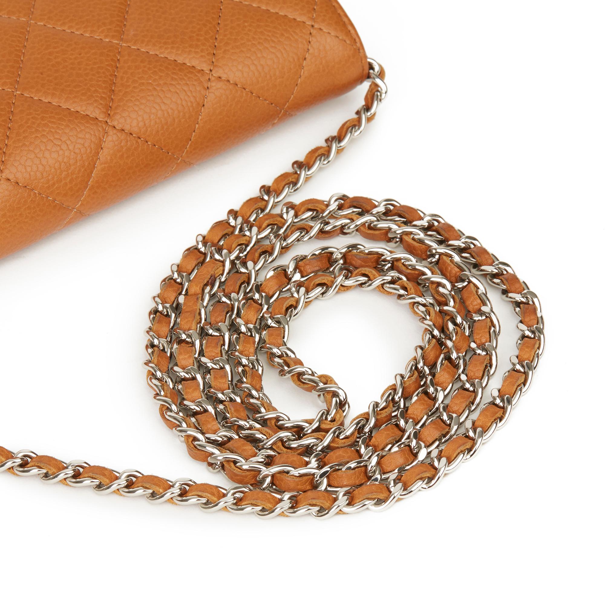 2011 Chanel Honey Beige Quilted Caviar Leather Wallet-on-Chain WOC 1