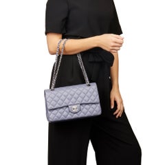 2011 Chanel Lilac Quilted Lambskin Medium Classic Double Flap Bag