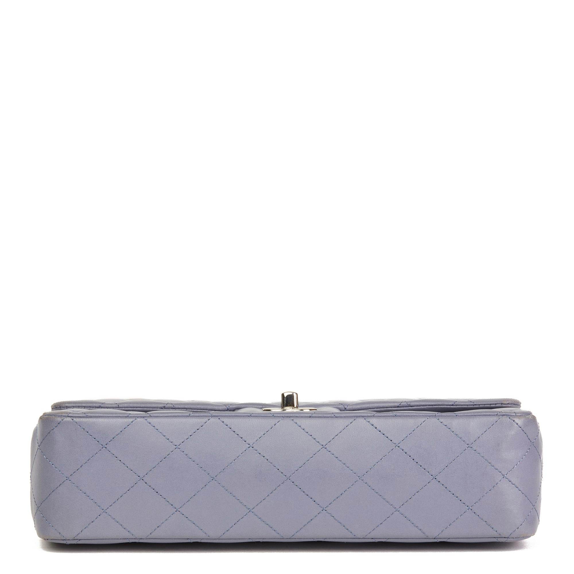 Gray 2011 Chanel Lilac Quilted Lambskin Medium Classic Double Flap Bag