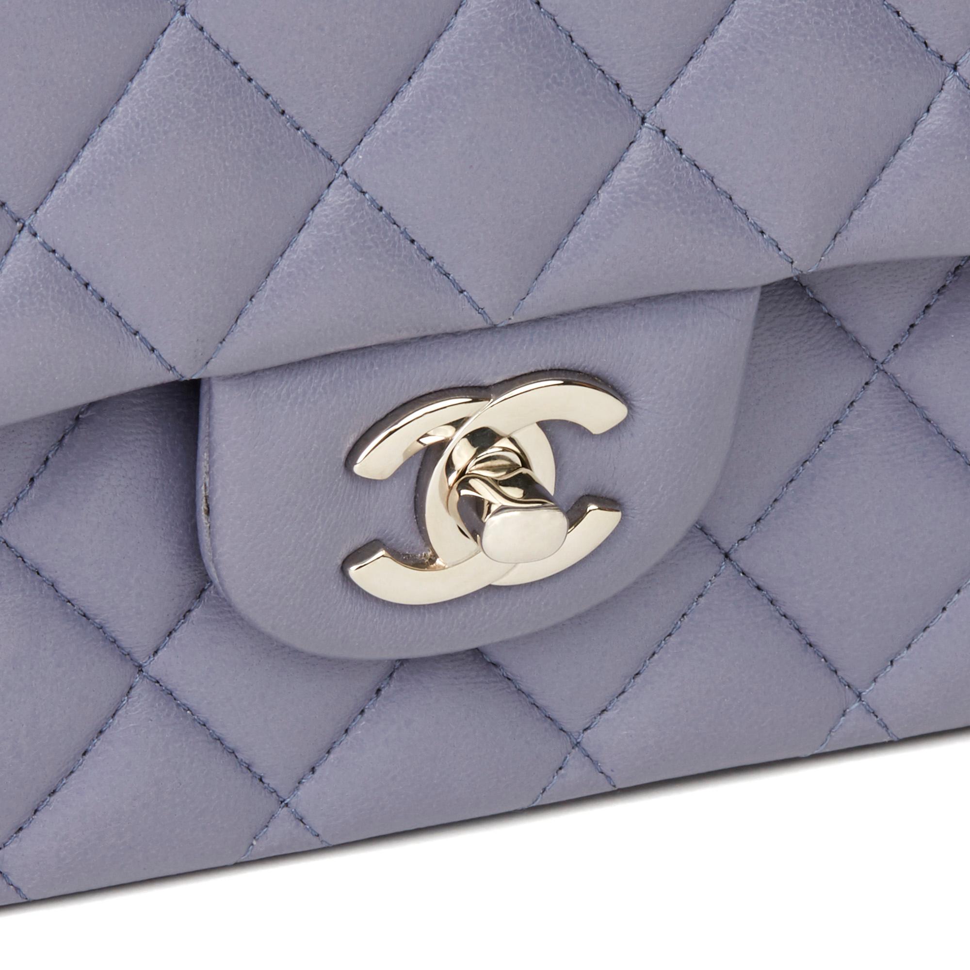 2011 Chanel Lilac Quilted Lambskin Medium Classic Double Flap Bag  2