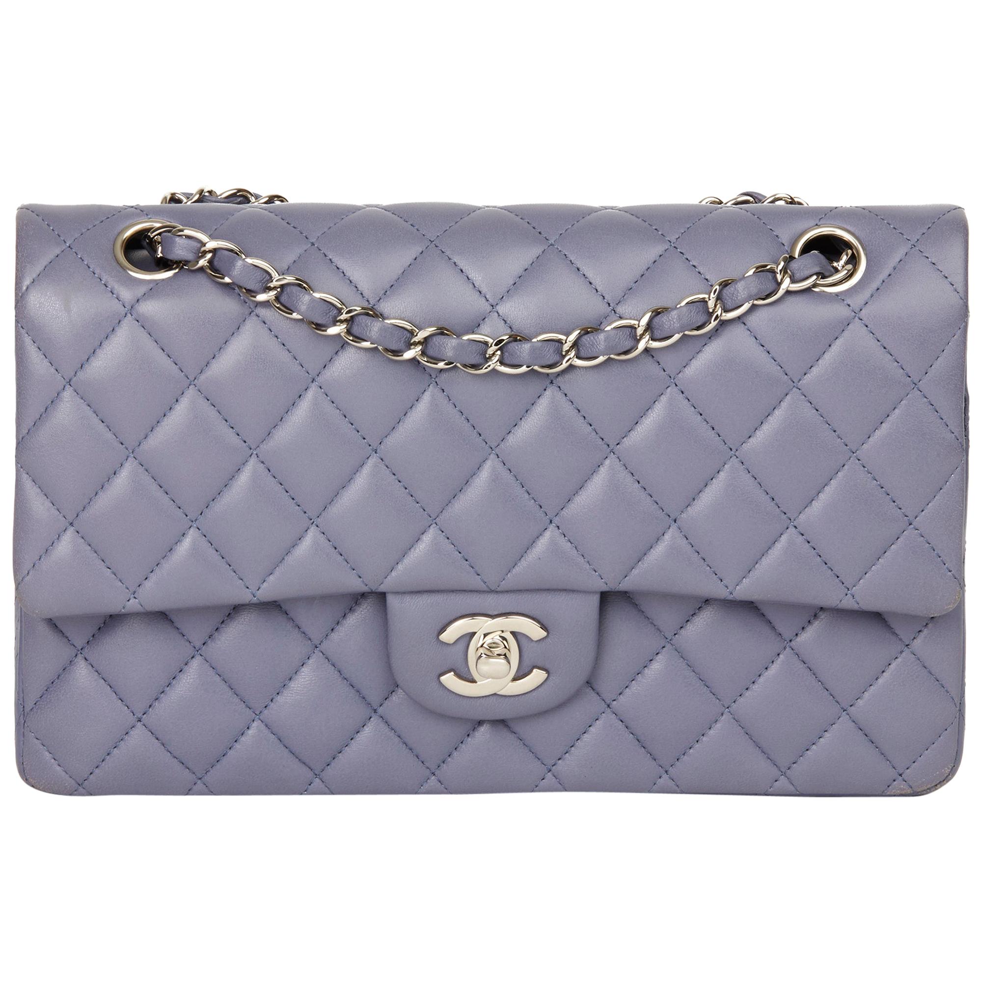 2011 Chanel Lilac Quilted Lambskin Medium Classic Double Flap Bag 