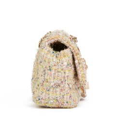 2011 Chanel Multicolour Embellished Tweed Fabric Garden Party Charm 2.55 Reissue