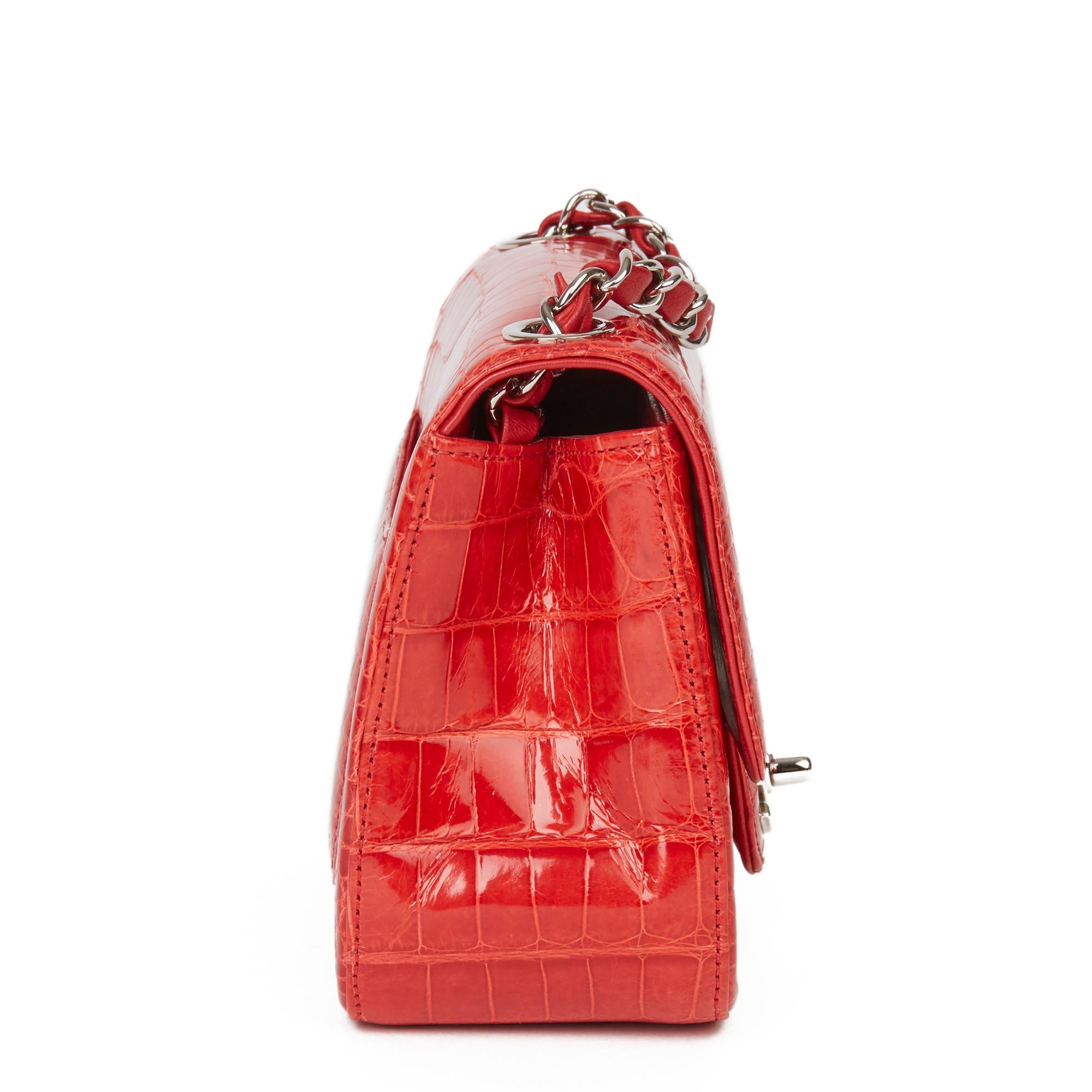 chanel alligator classic flap bag