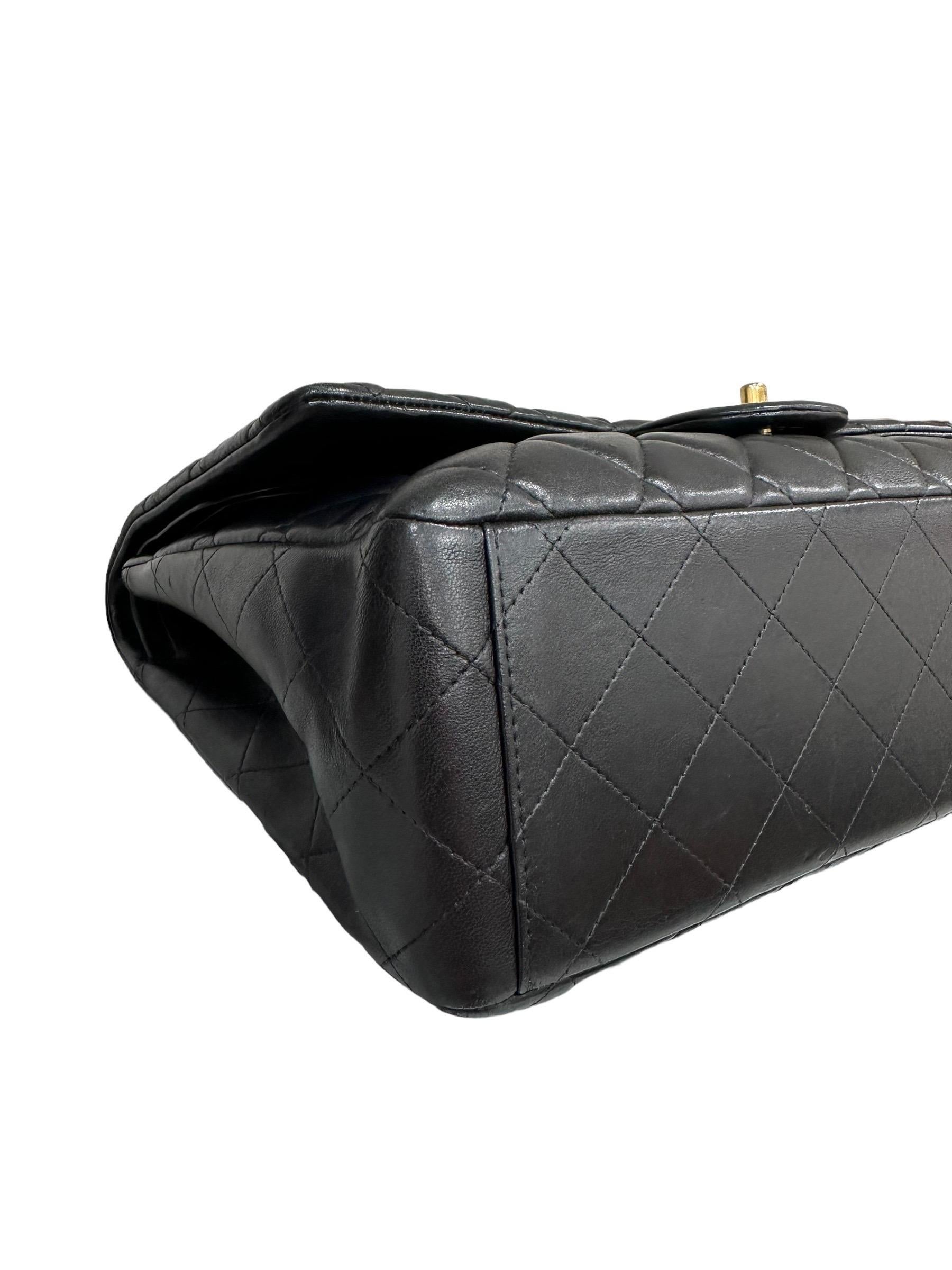 2011 Chanel Timeless Maxi Jumbo Black Leather Top Shoulder Bag 6