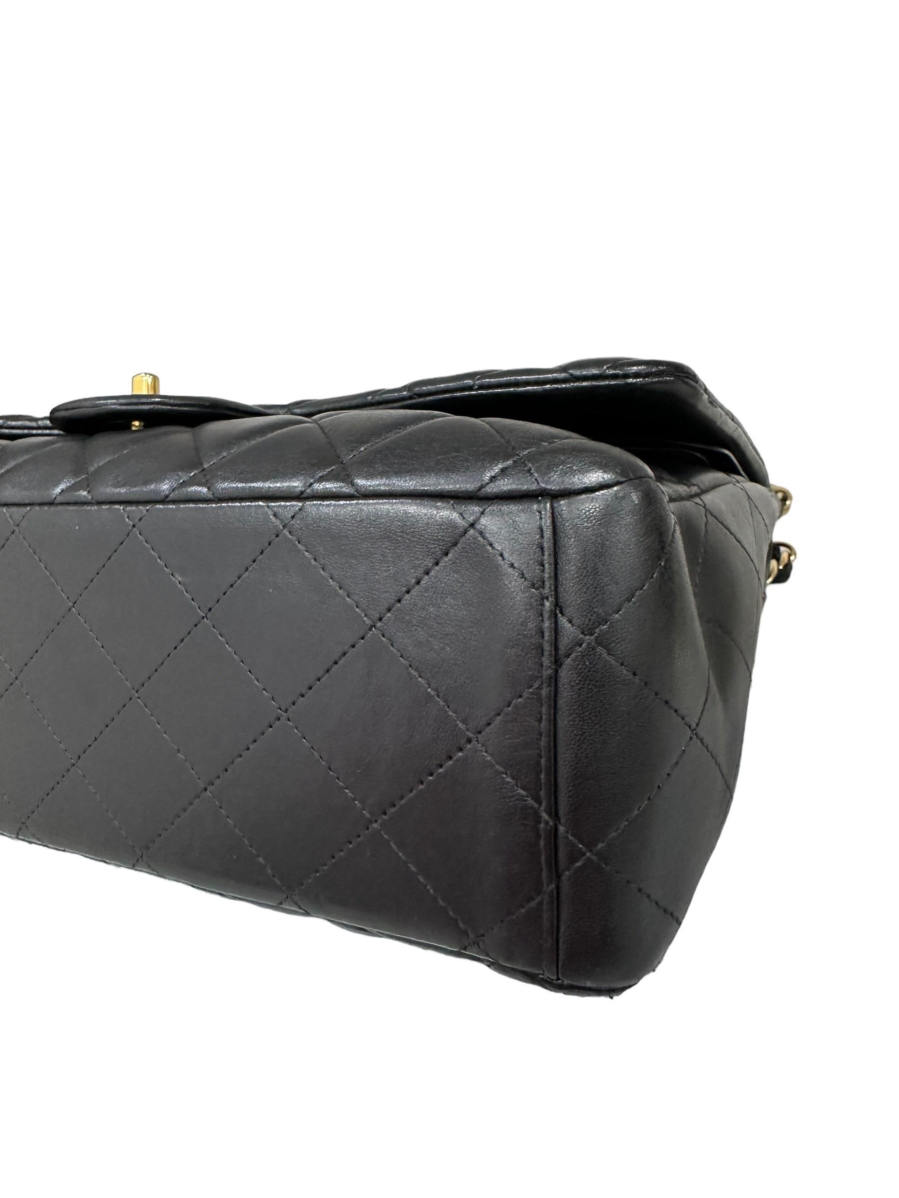 2011 Chanel Timeless Maxi Jumbo Black Leather Top Shoulder Bag 7