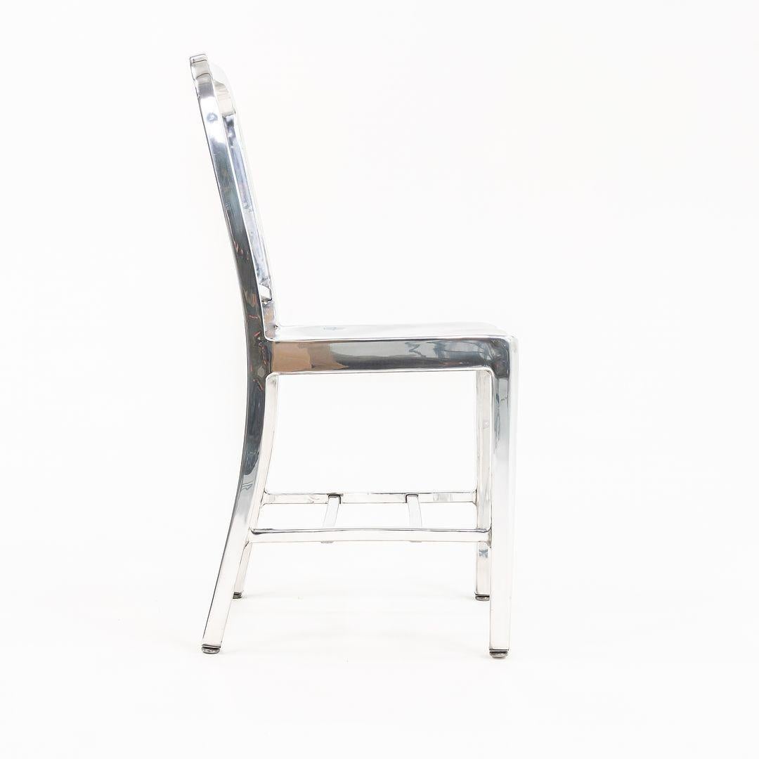 2011 Emeco Navy 1006 Dining / Side Chair in Mint Polished Aluminum For Sale 5