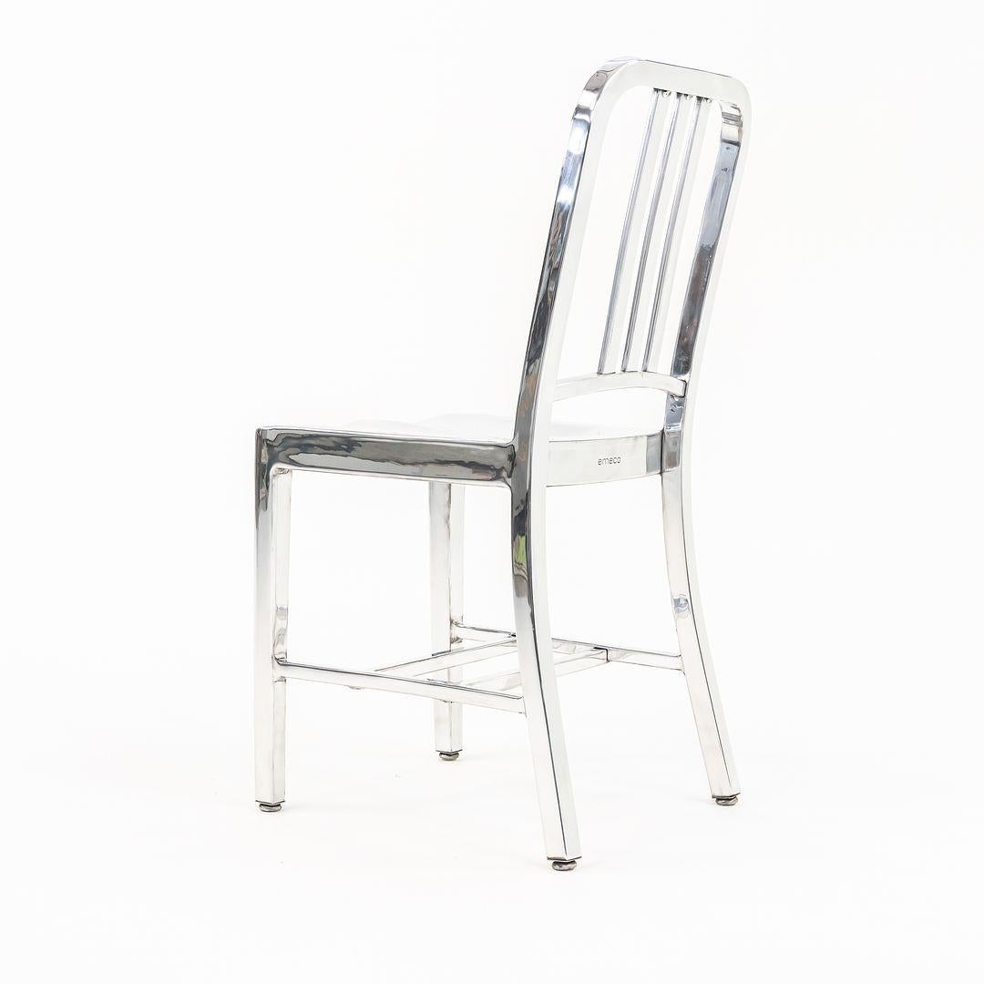 American 2011 Emeco Navy 1006 Dining / Side Chair in Mint Polished Aluminum For Sale