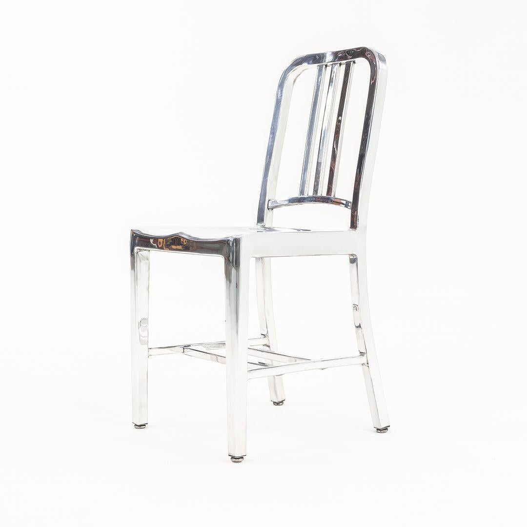 2011 Emeco Navy 1006 Dining / Side Chair in Mint Polished Aluminum In Good Condition For Sale In Philadelphia, PA