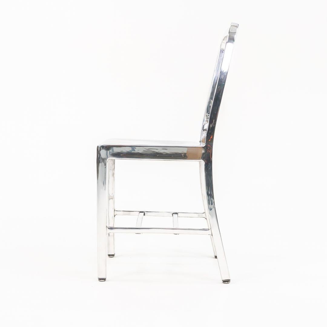 Contemporary 2011 Emeco Navy 1006 Dining / Side Chair in Mint Polished Aluminum For Sale