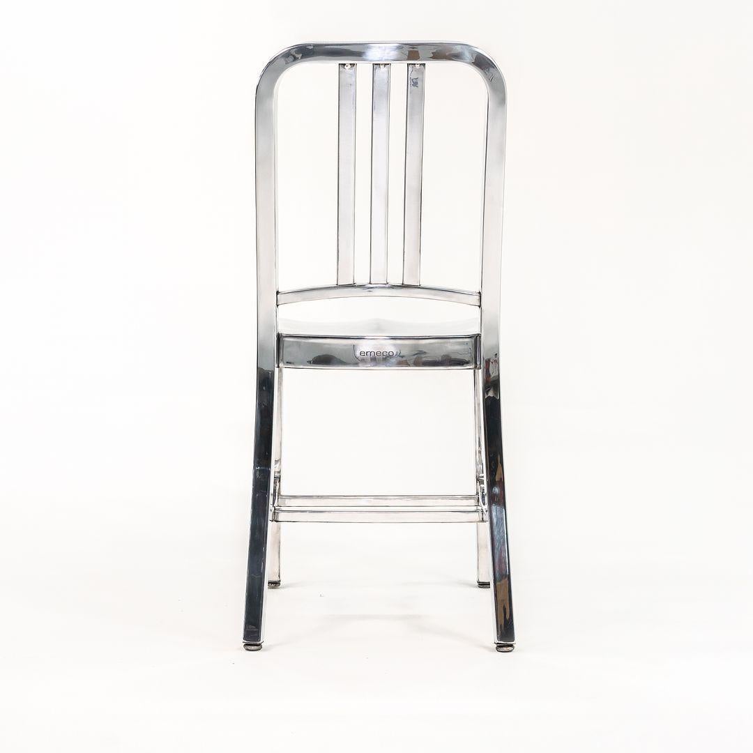 2011 Emeco Navy 1006 Dining / Side Chair in Mint Polished Aluminum For Sale 1