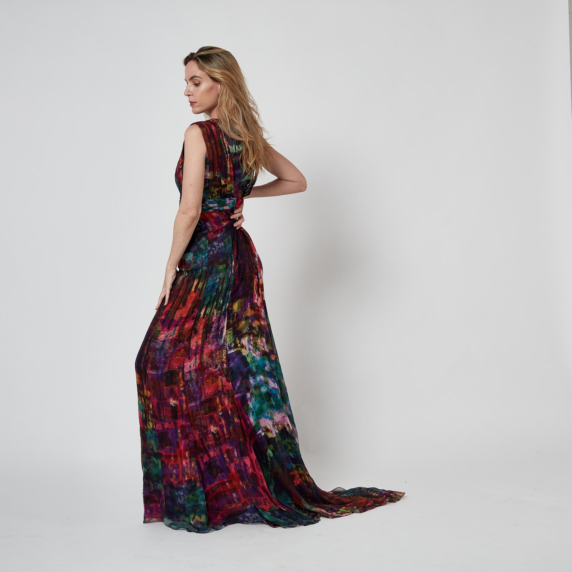 2011 Erdem Runway Documented Robe à imprimé abstrait multicolore en vente 4