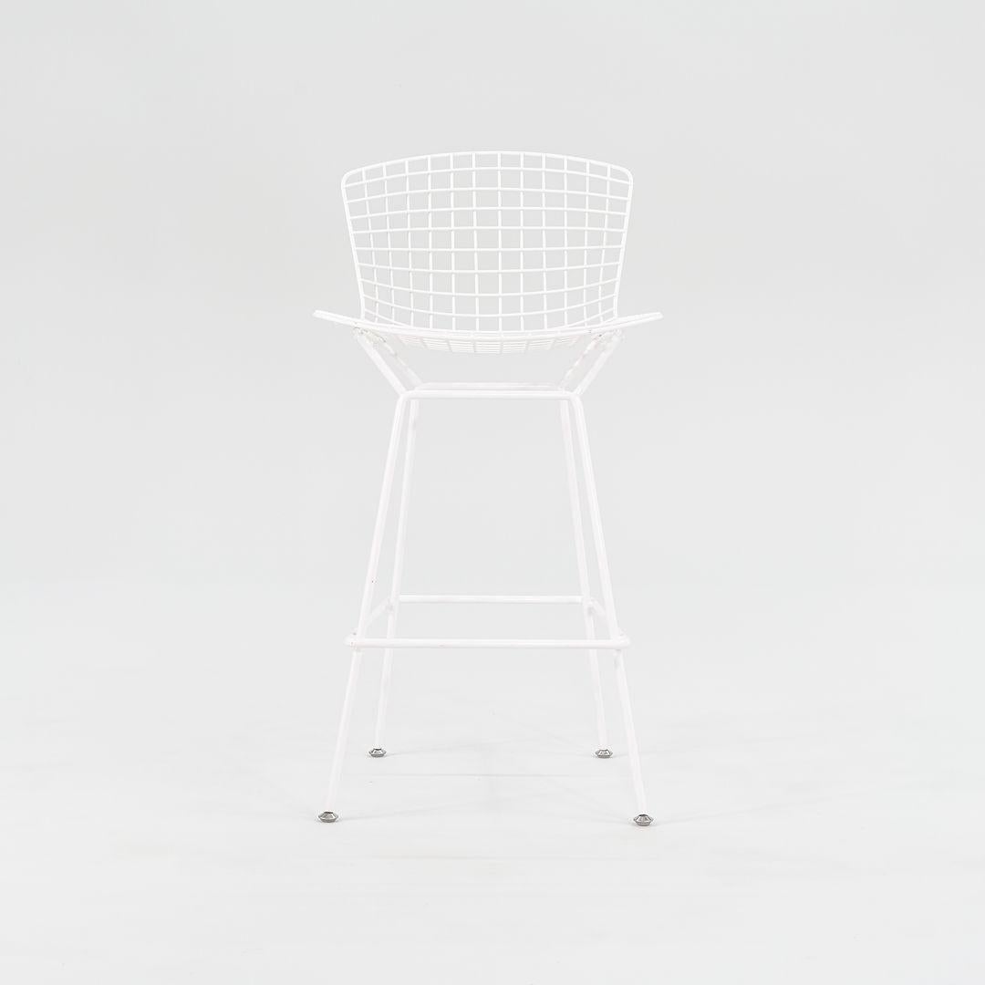 2011 Harry Bertoia für Knoll Barhocker in Weiß, Modell 428C, 9x verfügbar im Angebot 3