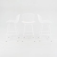 2011 Harry Bertoia for Knoll Bar Stools in White, Model 428C, 9x Available