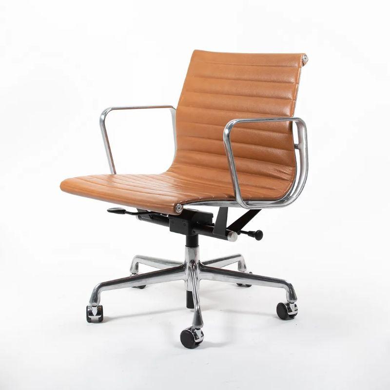 2011 Herman Miller Eames Aluminum Management Chair Caramel Leather 1