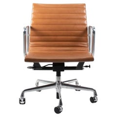 2011 Herman Miller Eames Aluminum Management Chair Caramel Leather