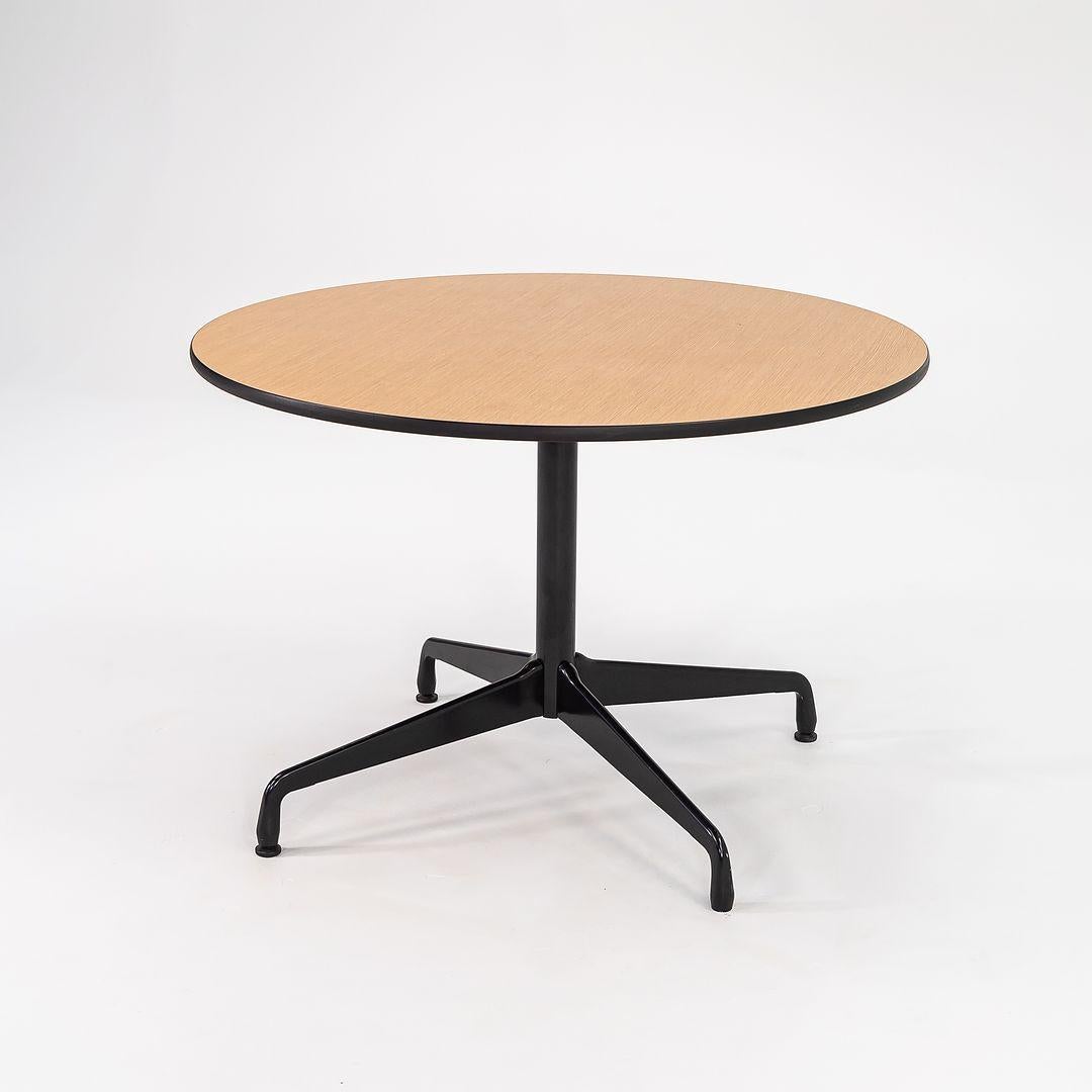 2011 Herman Miller Eames Contract Dining Table 42 inch Round Faux Oak 3x Avail en vente 4