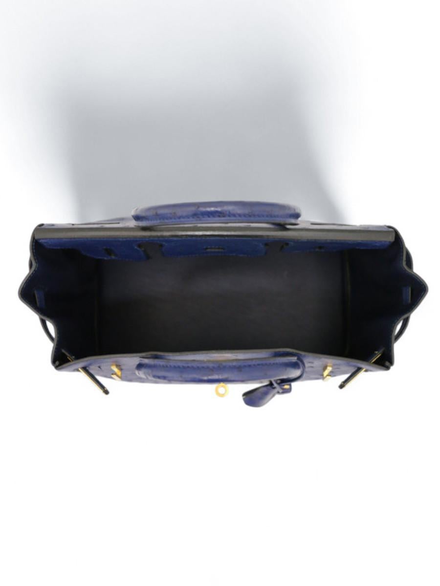 2011 Hermès Birkin 30 blue ostrich For Sale 1