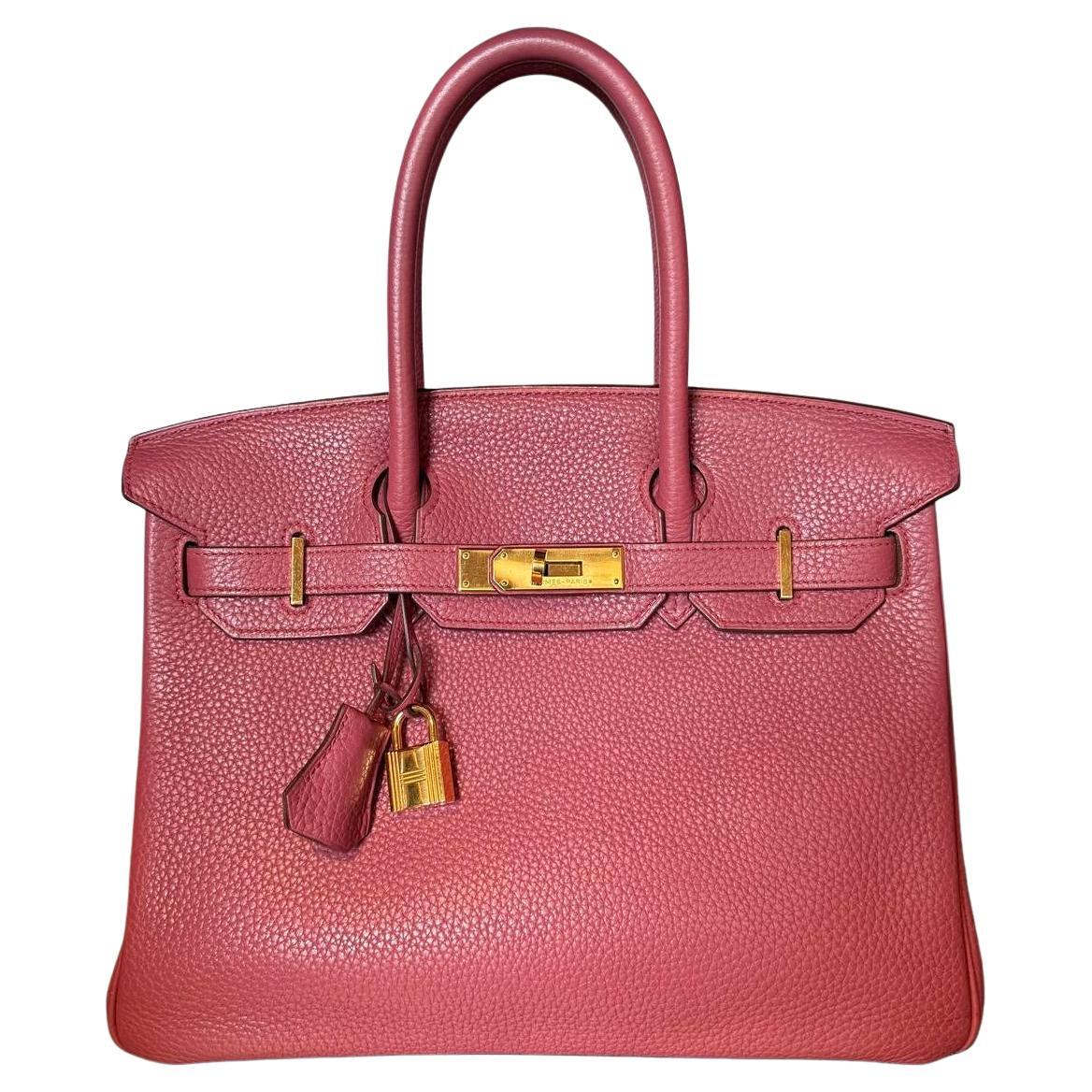2011 Hermès Birkin 30 Bois de Rose Rosewood For Sale