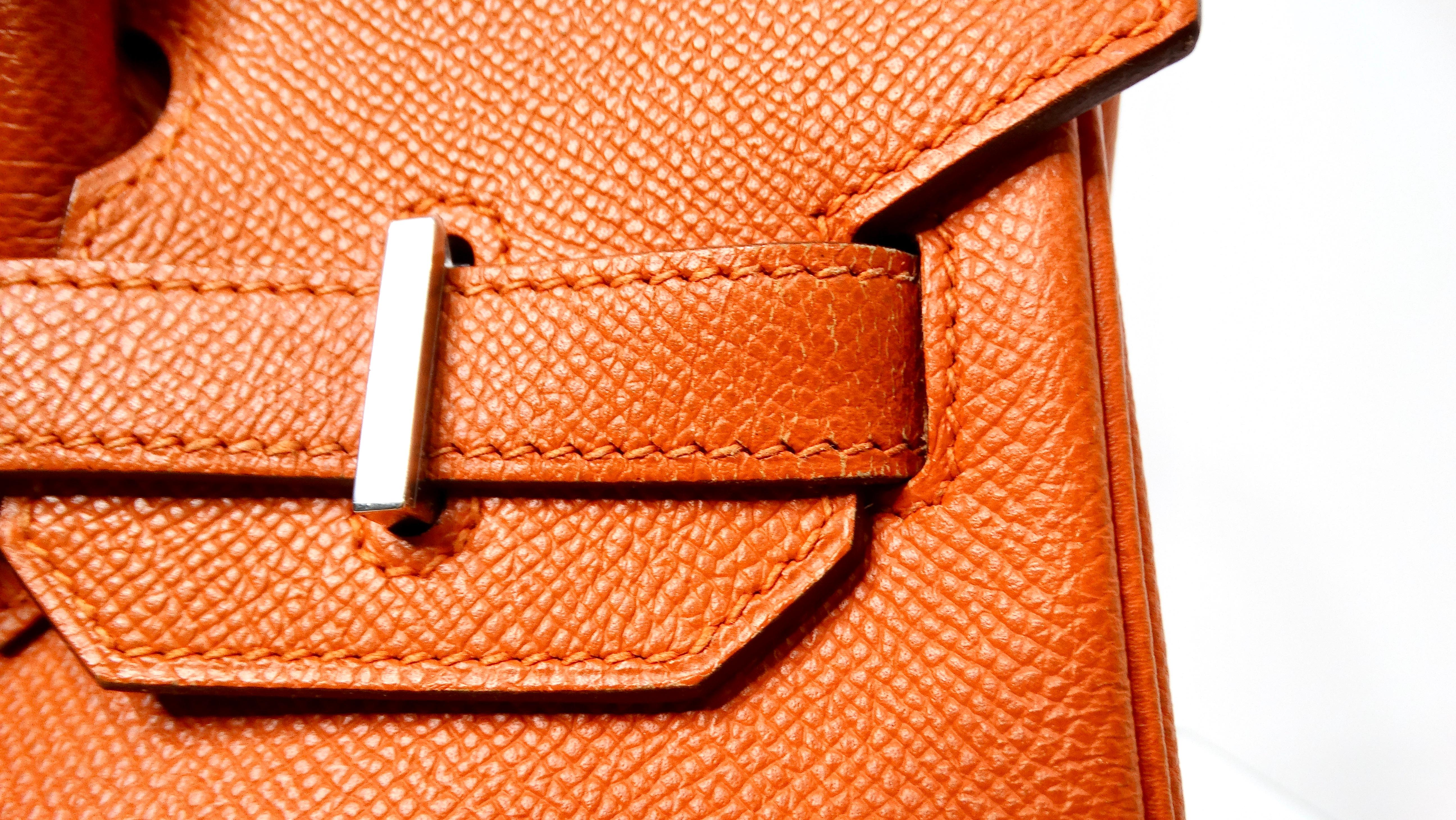 2011 Hermes Birkin Orange Epsom Leather Handbag For Sale 6