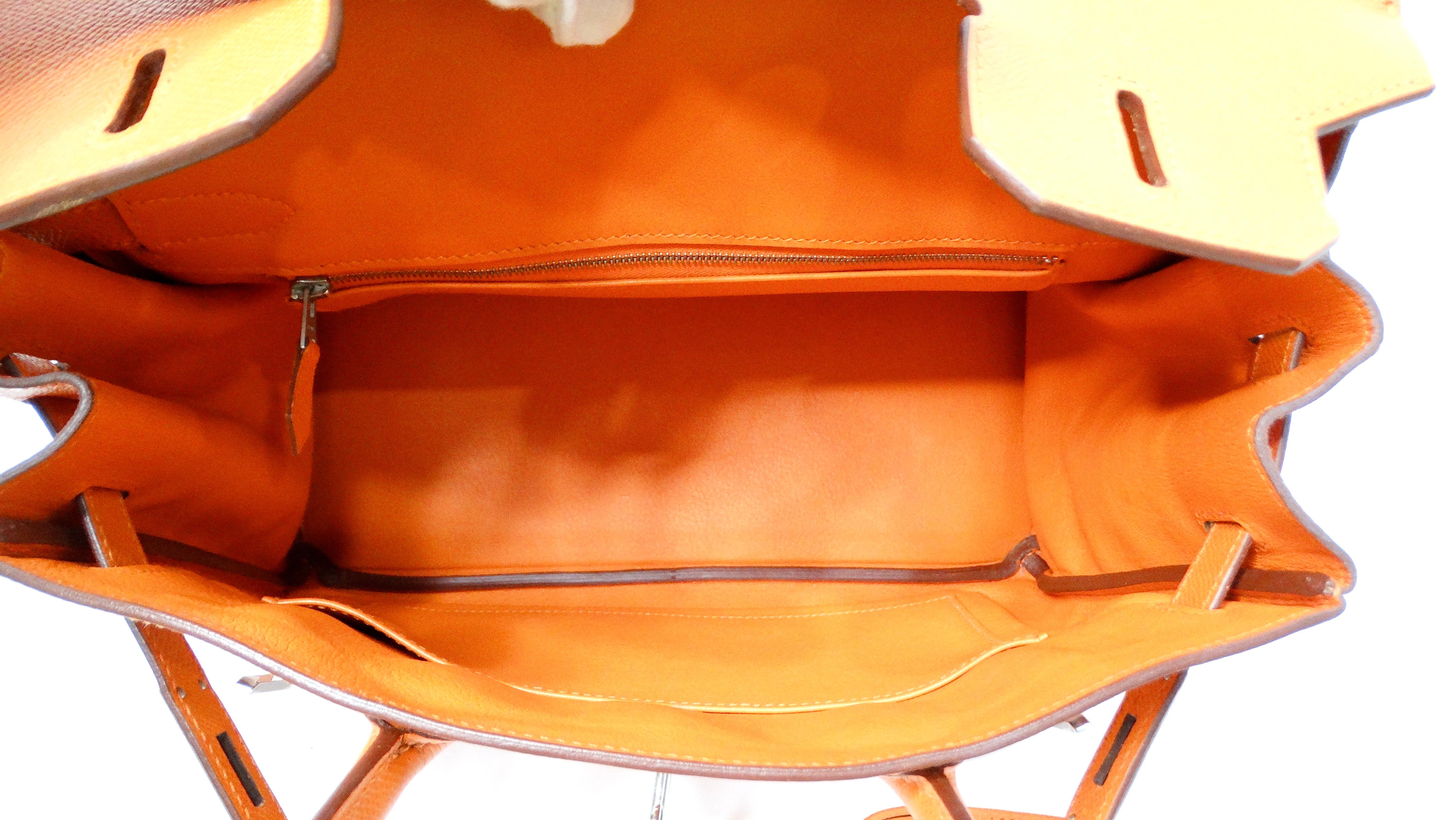 2011 Hermes Birkin Orange Epsom Leather Handbag For Sale 3