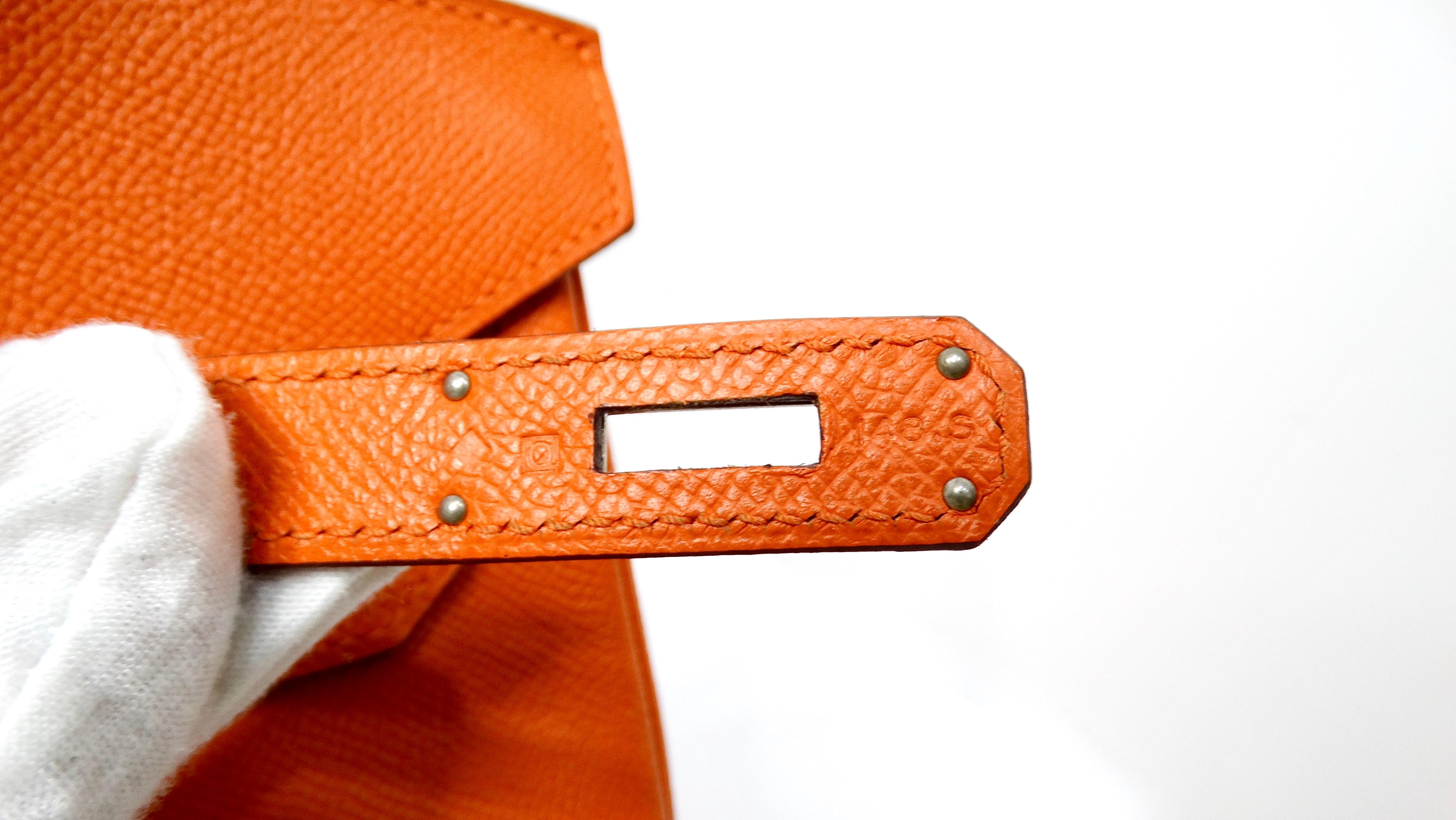 2011 Hermes Birkin Orange Epsom Leather Handbag For Sale 5