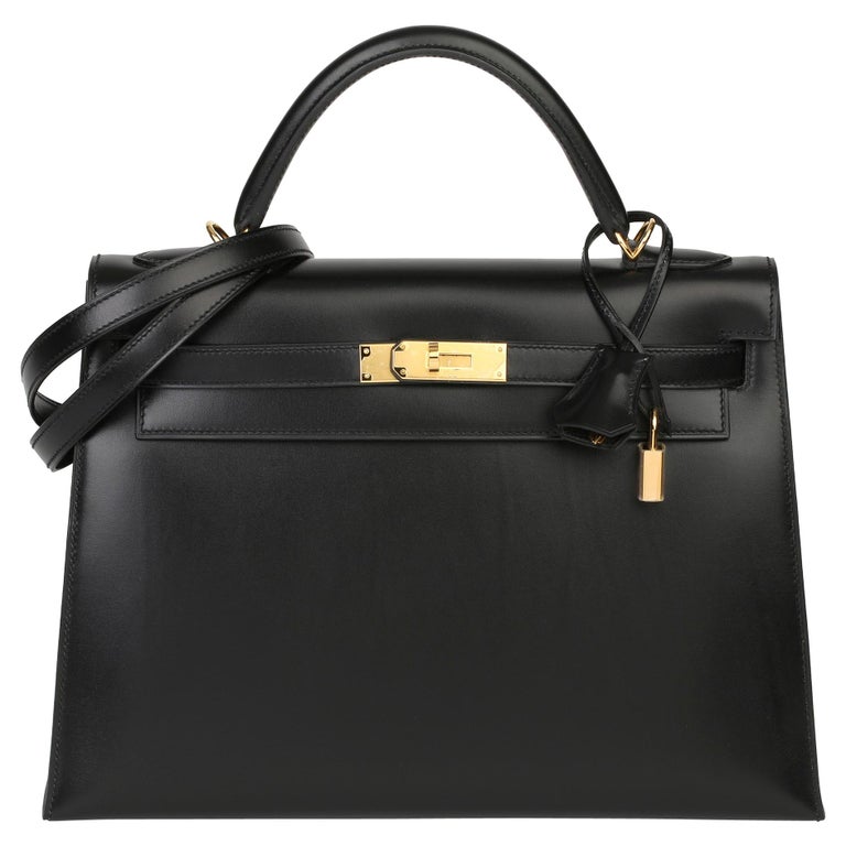 Hermes Birkin bag 25 Black Box calf leather Gold hardware