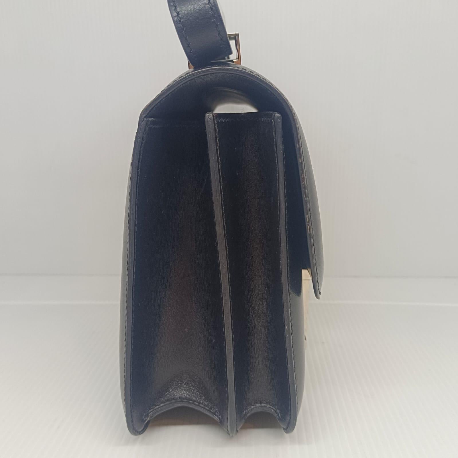 2011 Hermes Black Box Leather Constance 24 Bag For Sale 10