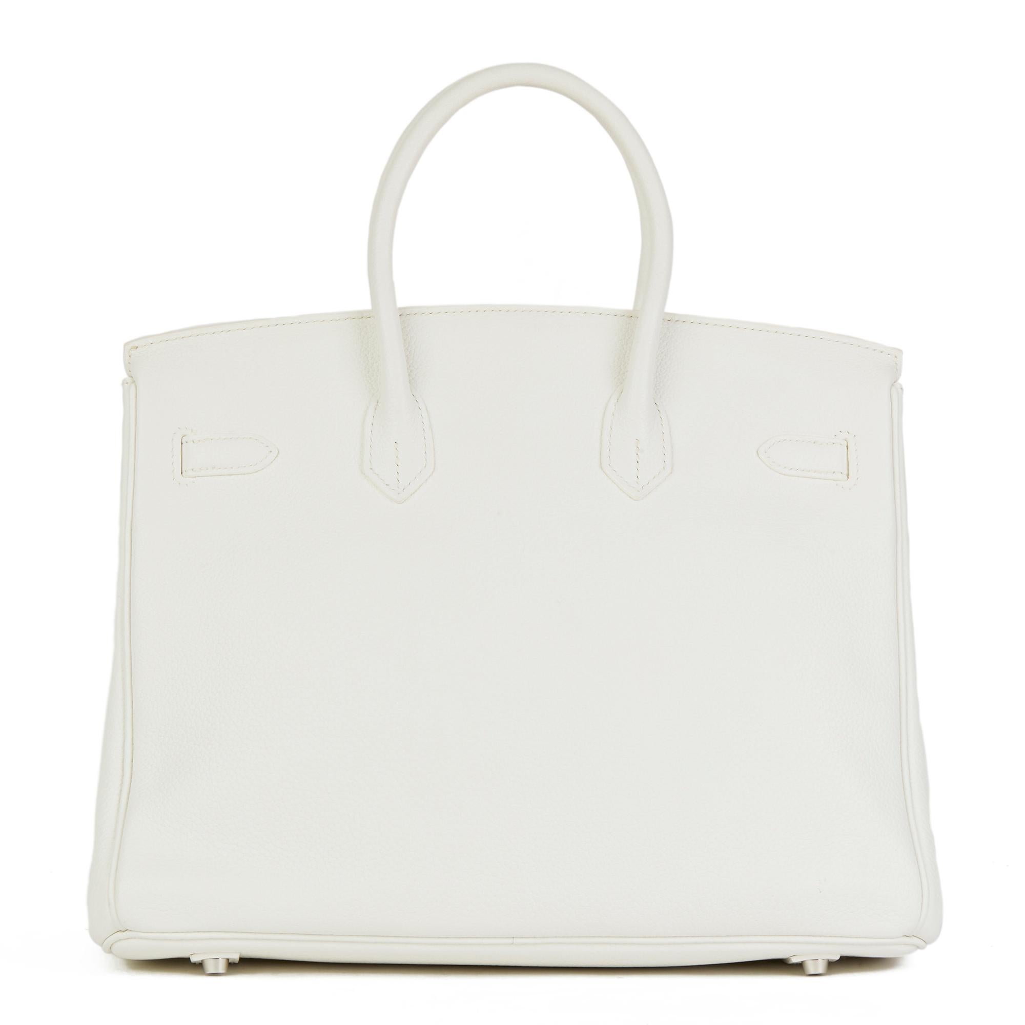 Women's 2011 Hermès Blanc, Gris Perle Clemence Leather & Sanguine Niloticus Lizard Leath