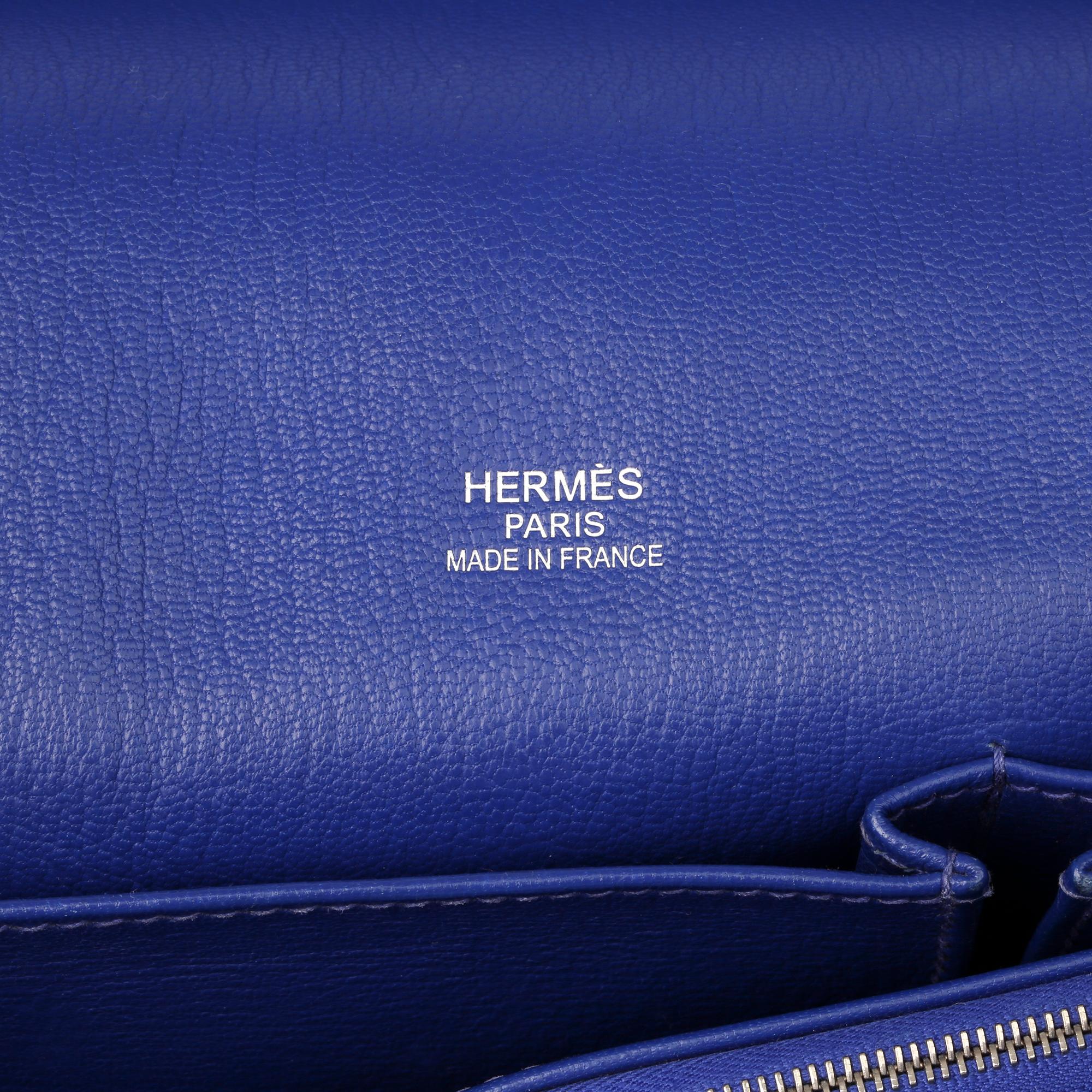 Women's 2011 Hermès Blue Electric Clemence Leather Jypsiere 34