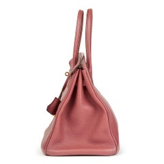 2011 Hermes Bois De Rose Clemence Leather Birkin 35cm