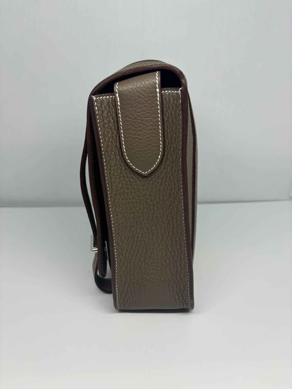 2011 Hermes Etoupe Clemence Steve Caporal 28 Messenger Bag 5