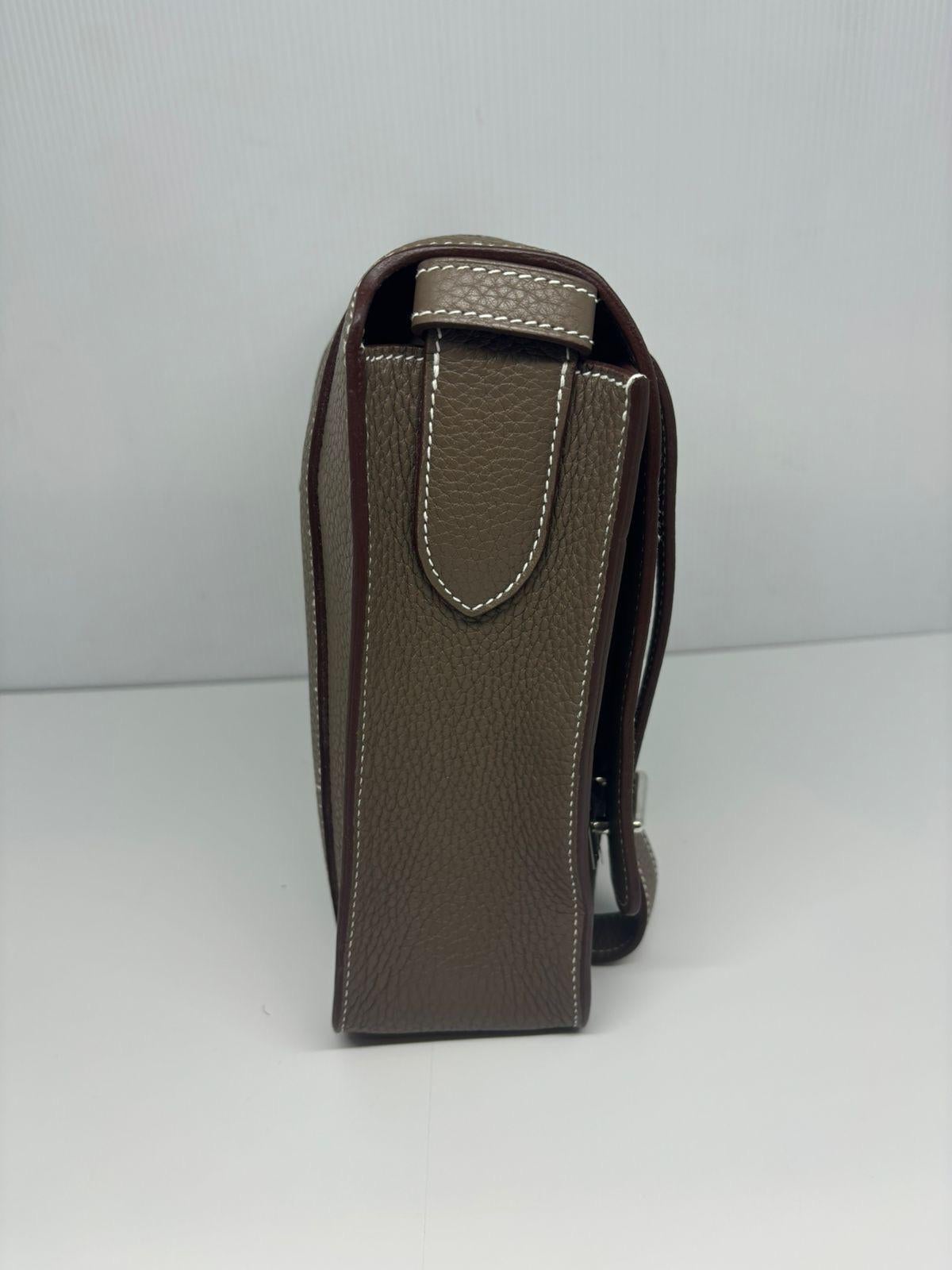2011 Hermes Etoupe Clemence Steve Caporal 28 Messenger Bag 7
