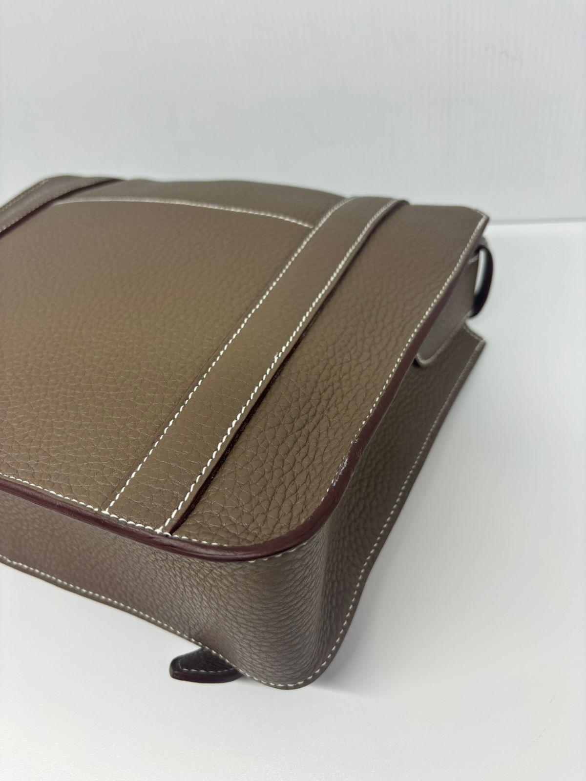 2011 Hermes Etoupe Clemence Steve Caporal 28 Messenger Bag 1