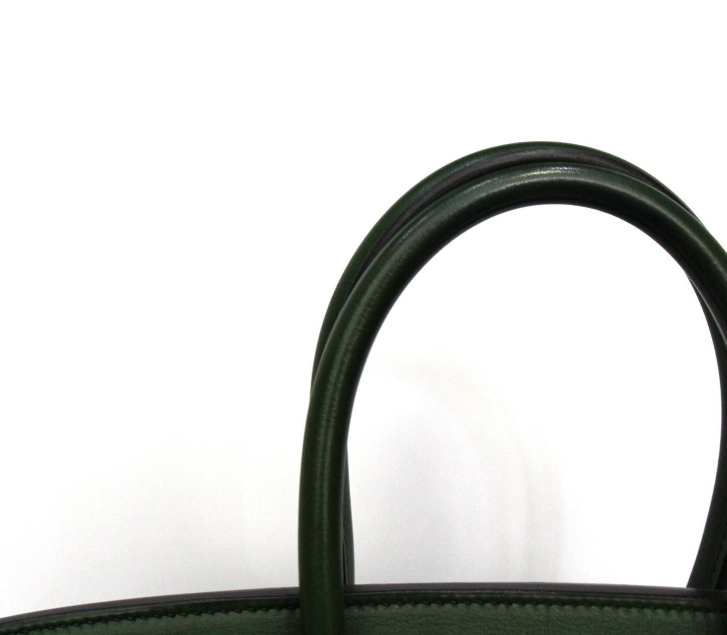 2011 Hermès Forest Green Leather Birkin 30 Bag 2