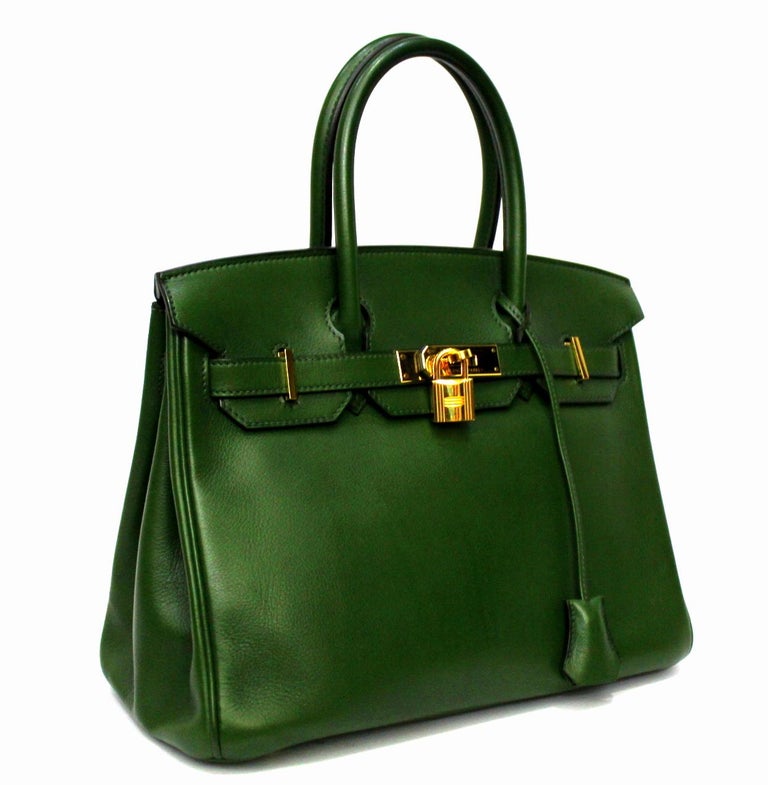 2011 Hermès Forest Green Leather Birkin 30 Bag For Sale at 1stDibs