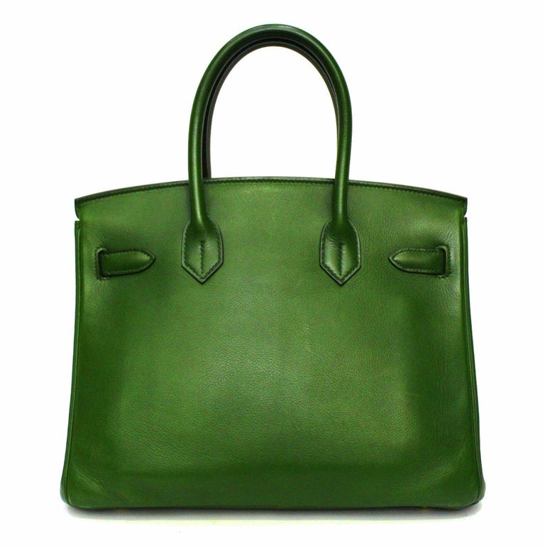 2011 Hermès Forest Green Leather Birkin 30 Bag For Sale at 1stDibs
