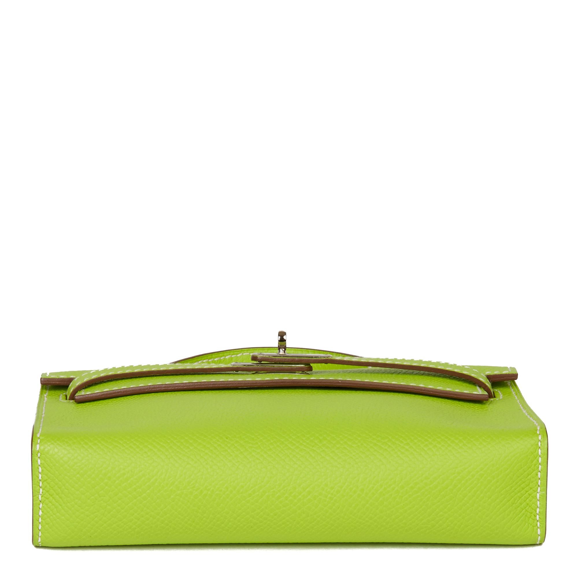 Green 2011 Hermès Kiwi Epsom Leather Candy Collection Kelly Tiny