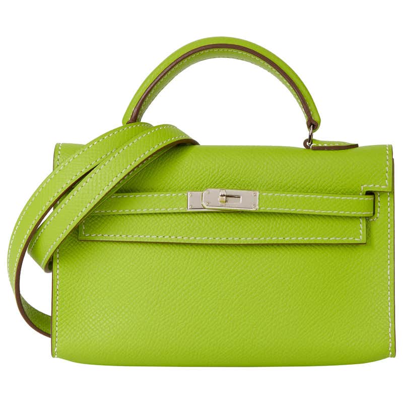 2011 Hermès Kiwi Epsom Leather Candy Collection Kelly Tiny at 1stDibs