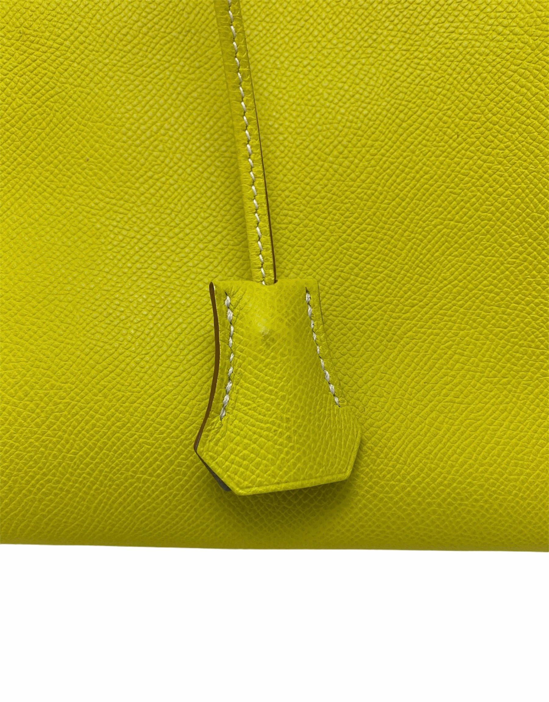 Yellow 2011 Hermès Lemon Epsom Birkin 35 Bag