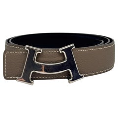 2011 Hermes Limited H Smile Buckle Reversible Belt