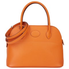 2011 Hermès Orange H Epsom Leather Bolide 27cm