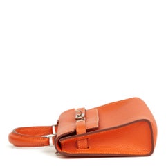 2011 Hermès Orange H Epsom Leather Kelly Tiny